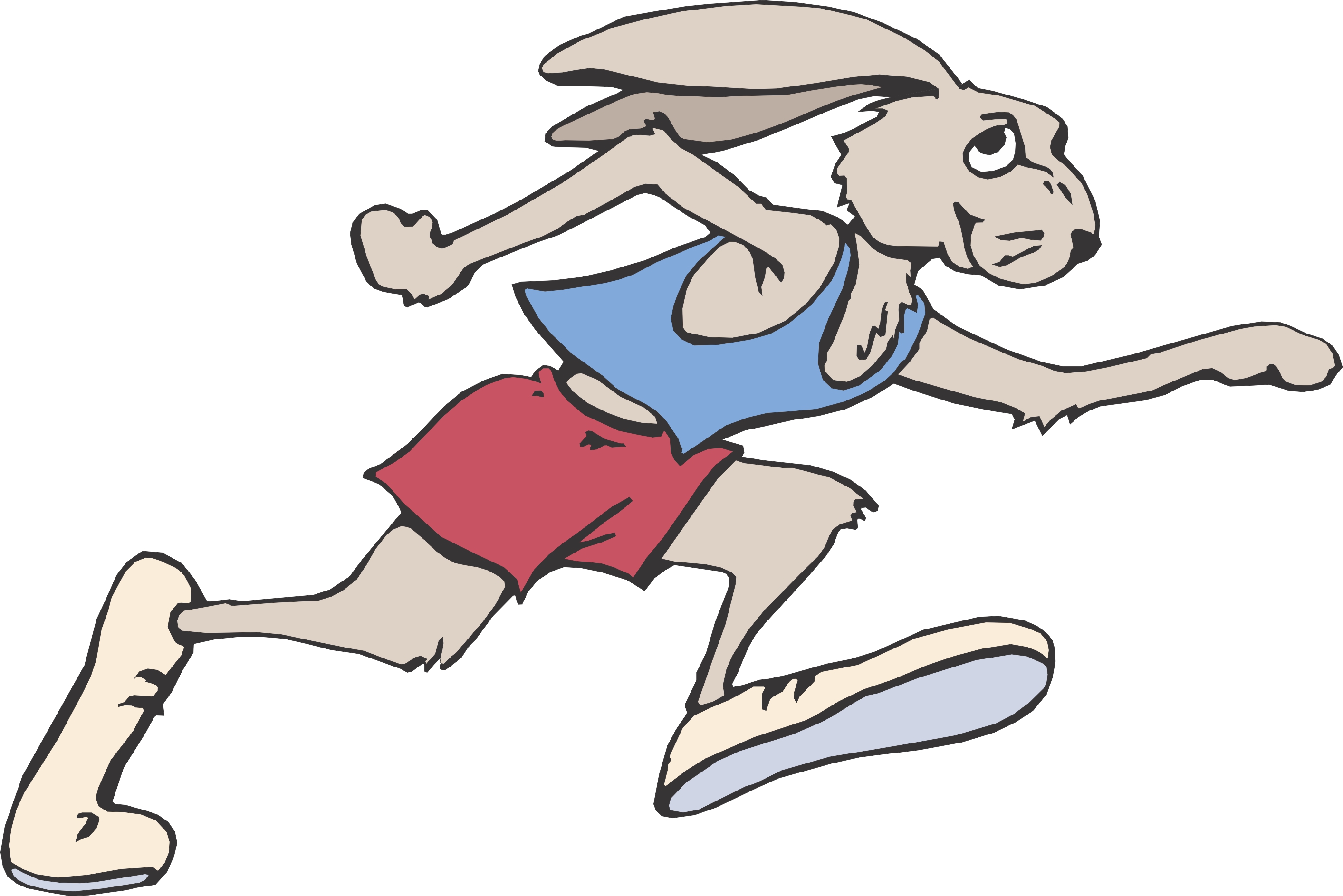 Girl running bunny clipart clipartfox
