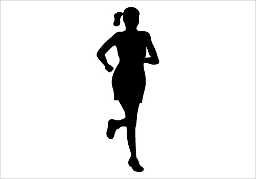 Girl running silhouette free clipart images 2