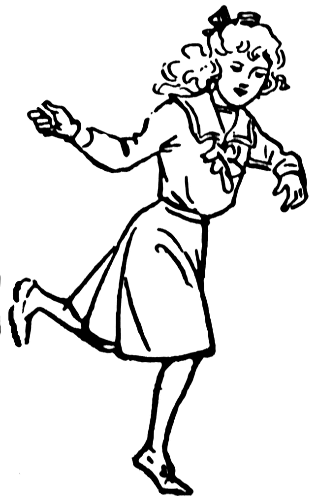 Picture of a girl running free download clip art