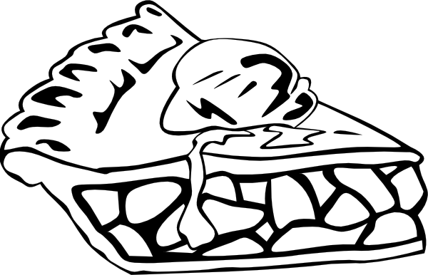 Pie  black and white pie black and white clipart