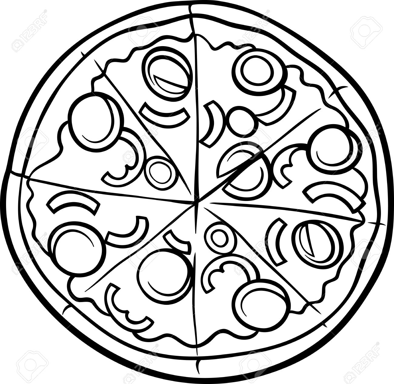 Pie  black and white pizza pie clipart black and white clipartfest