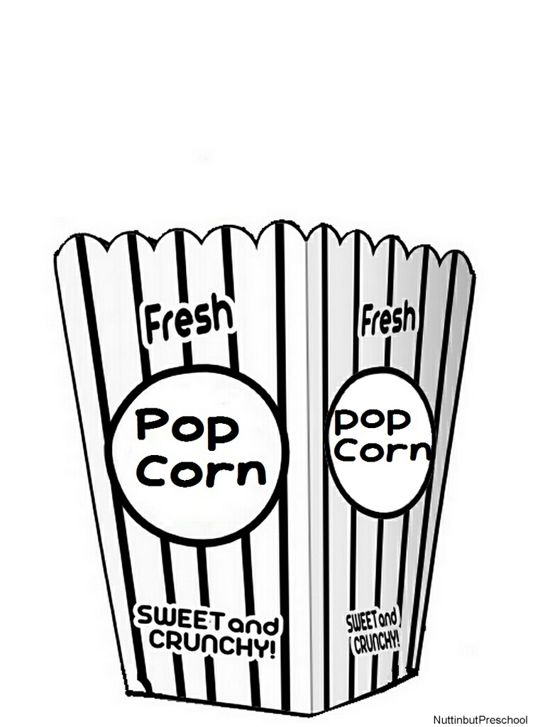 Popcorn  black and white clip art black and white popcorn bucket clipart