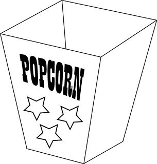 Popcorn  black and white popcorn bucket clipart black and white clipartfest