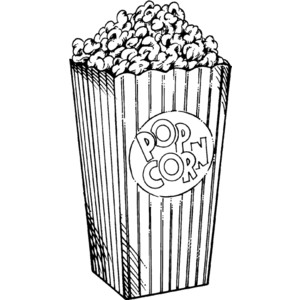 Popcorn  black and white popcorn planning popcorn clip art