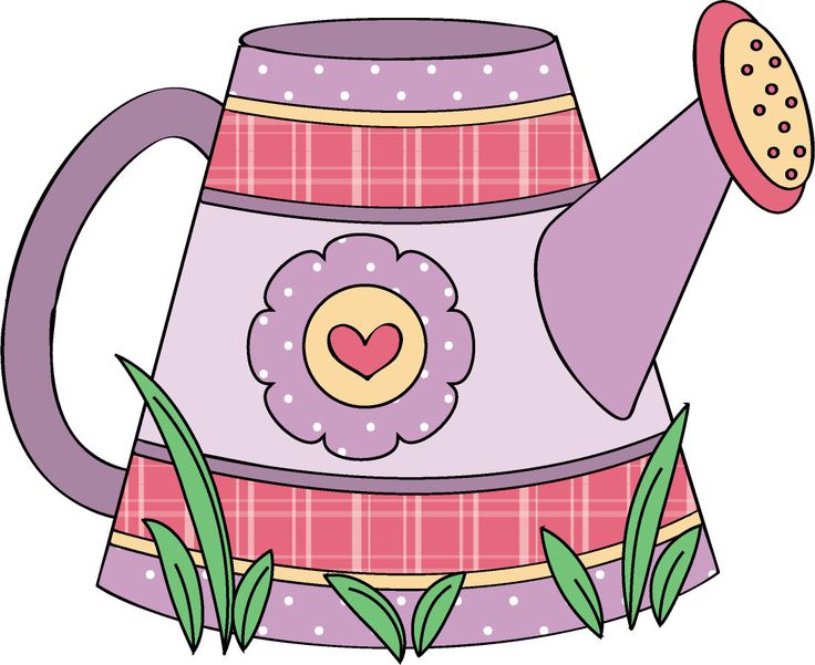 Pretty watering can clipart