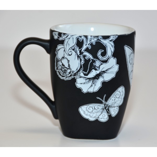 Tinkerbell black and white bell black and white mug