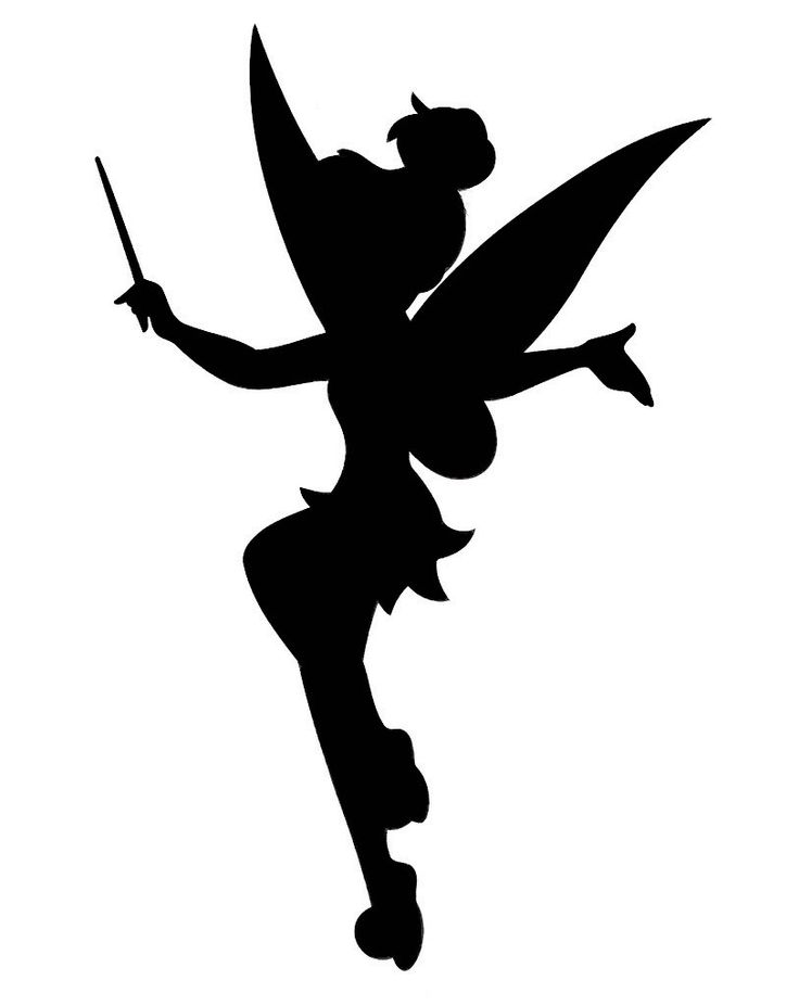 Tinkerbell black and white clipart - WikiClipArt