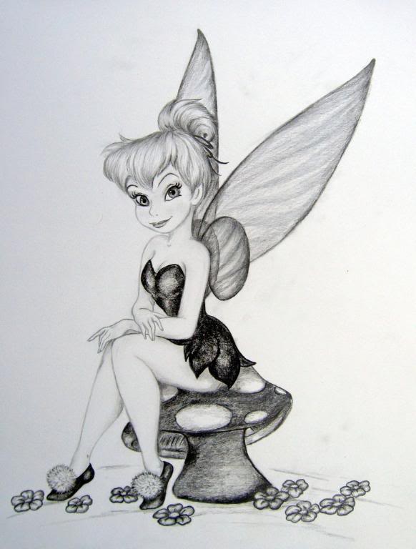 Tinkerbell black and white images about tinkerbell on disney walt disney