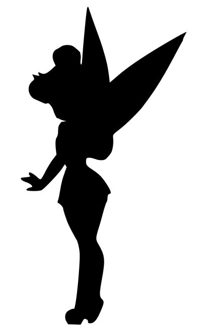 Tinkerbell black and white pixie black clip art clipart