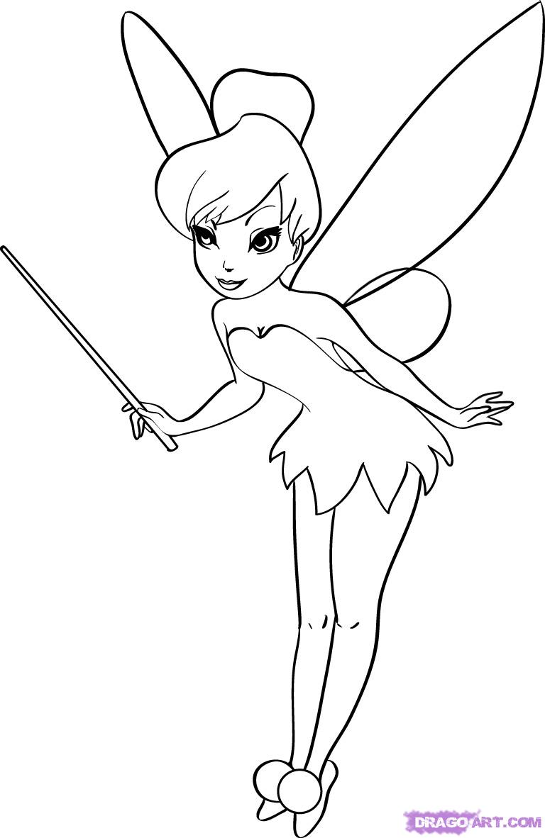 Tinkerbell black and white tinker bell character black and white