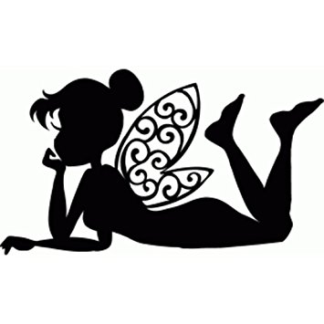 Tinkerbell black and white tinkerbell decal sticker cars trucks vans walls