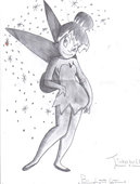 Tinkerbell black and white tinkerbell in black and white by ...