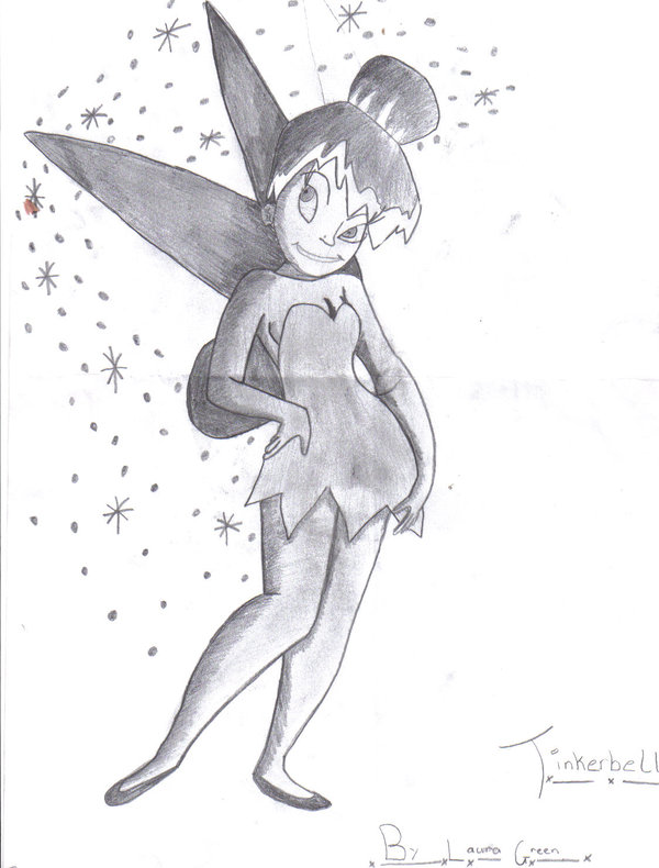 Tinkerbell black and white tinkerbell in black and white by starcrossedlover on deviantart