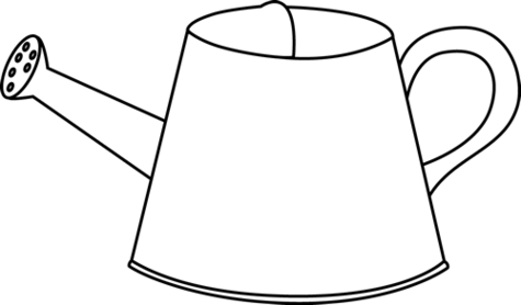 Watering can clipart black and white clipartfest