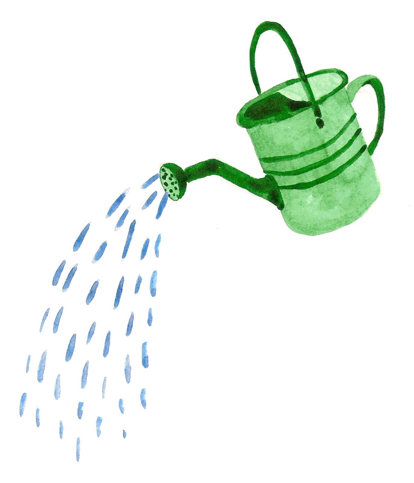 Watering can illustration clipart 3