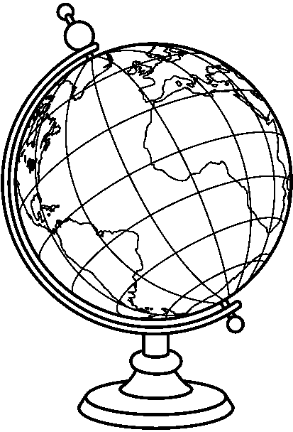 World  black and white black and white globe clipart