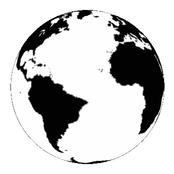 World  black and white earth day black and white clipart