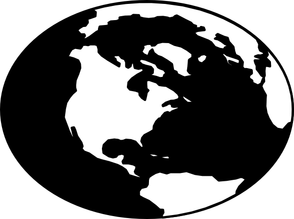 World  black and white globe black and white world globe clipart