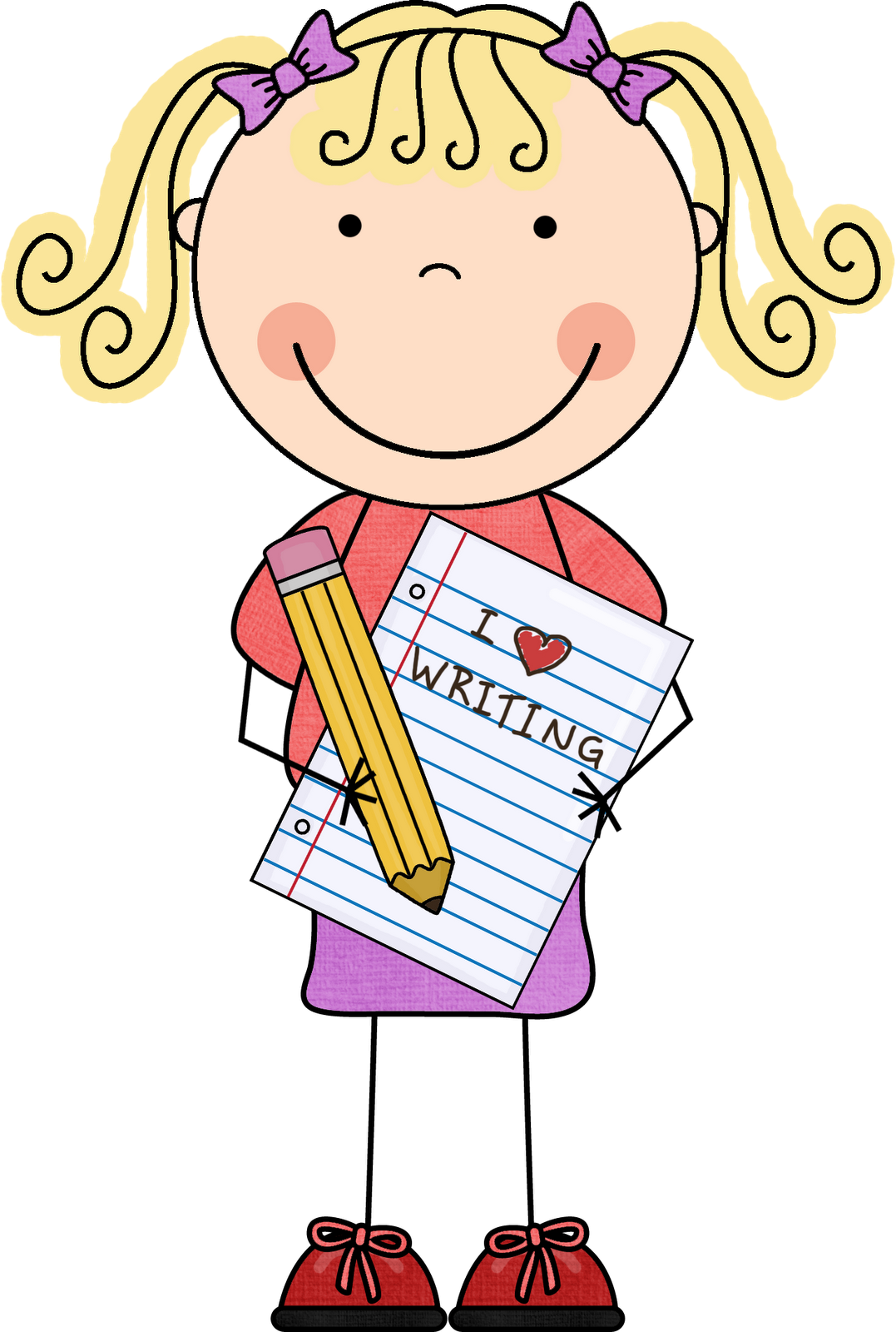 Write free clip art children writing clipart images
