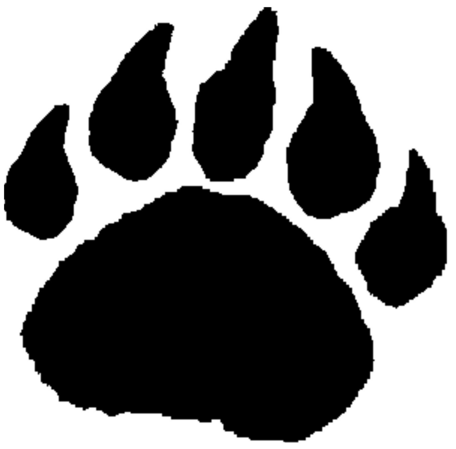 Bear claw grizzly bear paw print clipart free images 2