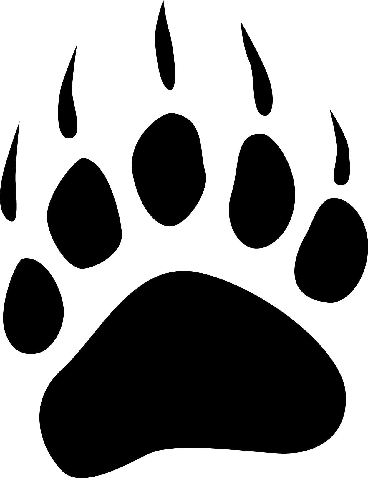 Bear claw grizzly bear paw print clipart free images 3