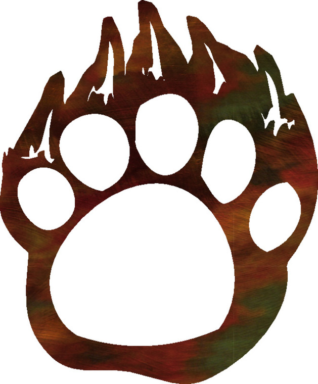 Bear claw showing post clip art 3