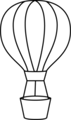 Hot air balloon black and white hot air balloon clipart black and white