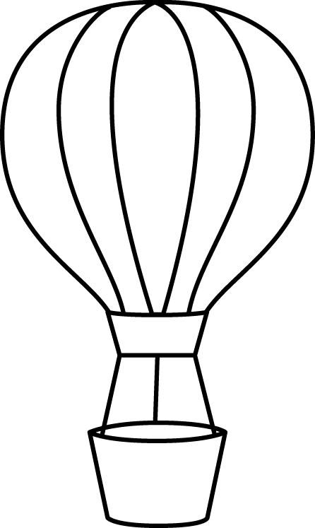 Hot air balloon  black and white hot air balloon clipart black and white free 3