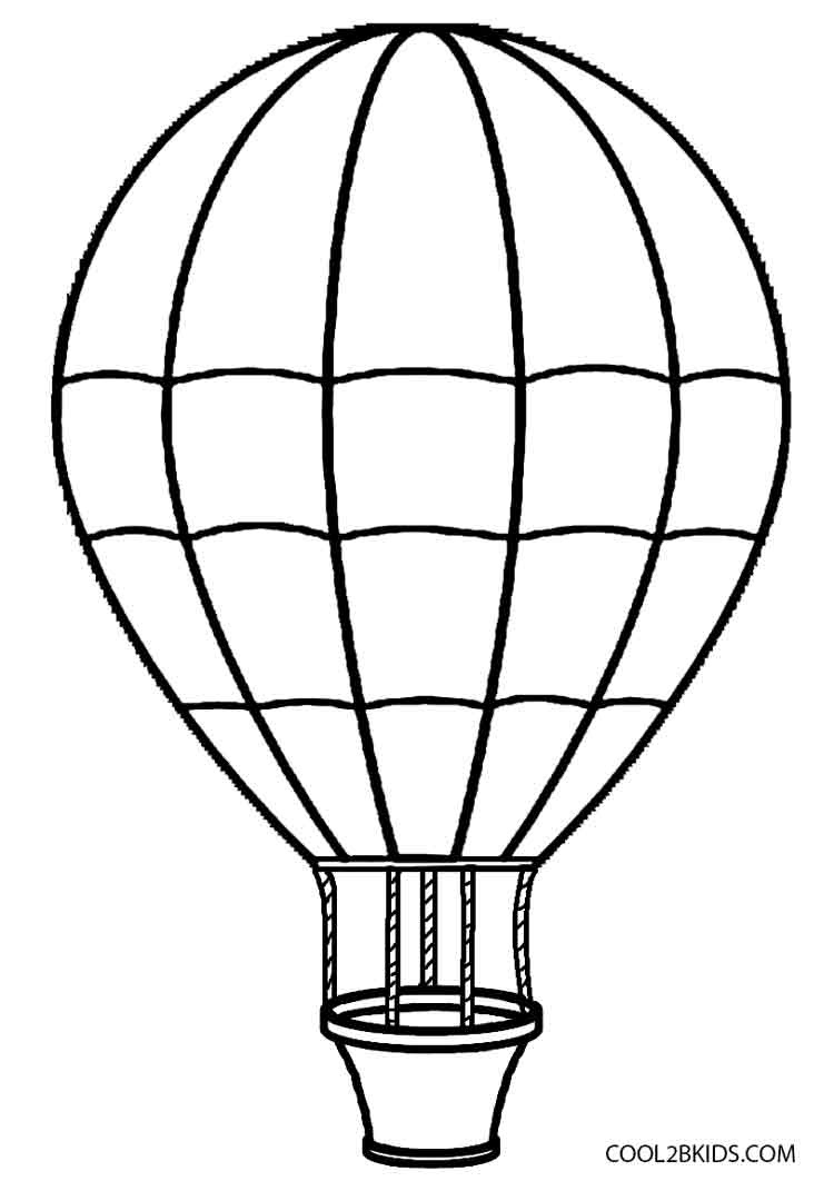 Hot Air Balloon Clipart Black And White #33016.