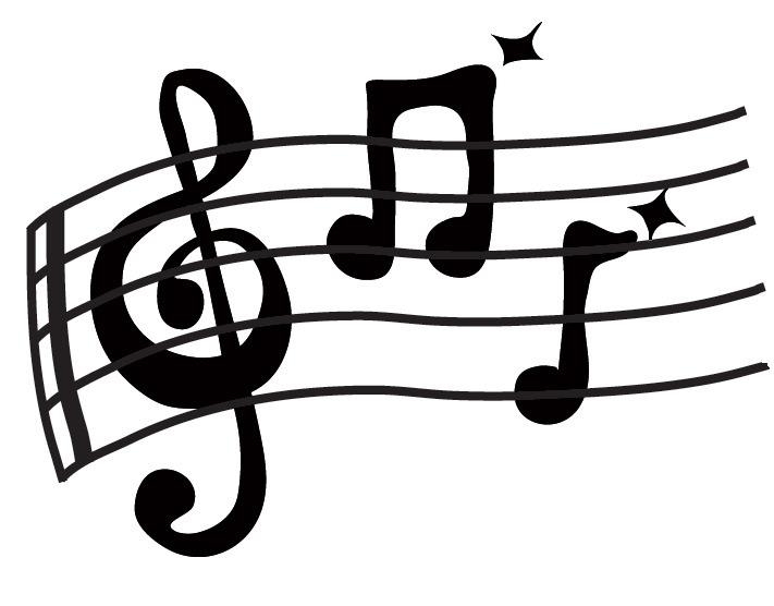 Music notes  black and white clipart music note logo more