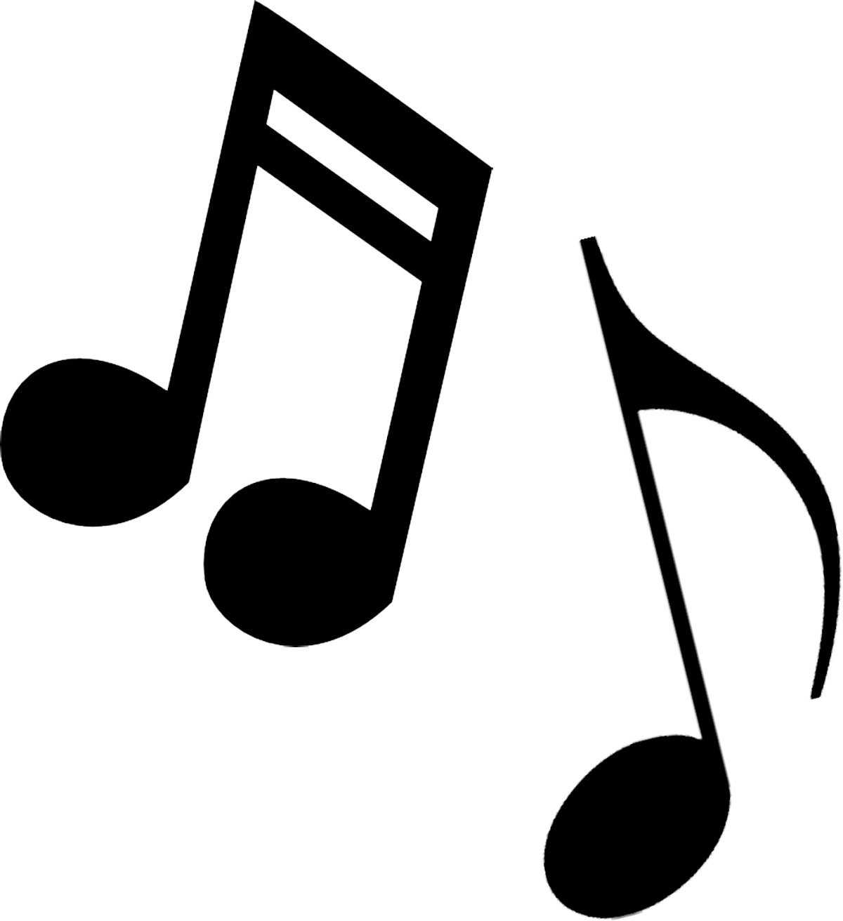 Music notes  black and white free music note clip art
