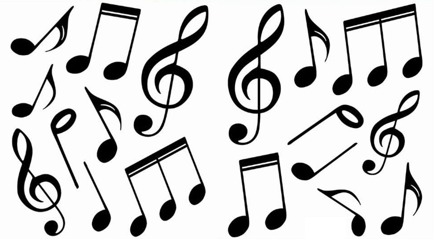 Music notes  black and white music notes symbols clipart