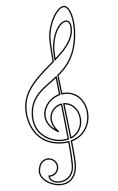 Music notes  black and white white music staff clipart