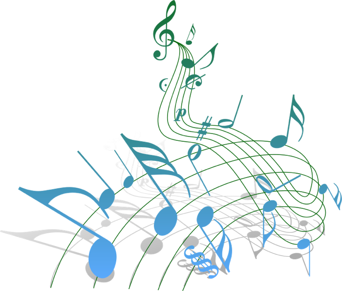 Music staff free music note clipart