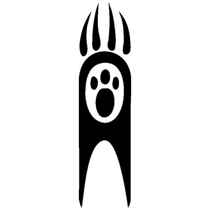 Native american indian symbol clipart in color bear claw 3