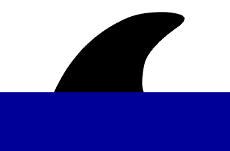 Red shark fin logo clipart