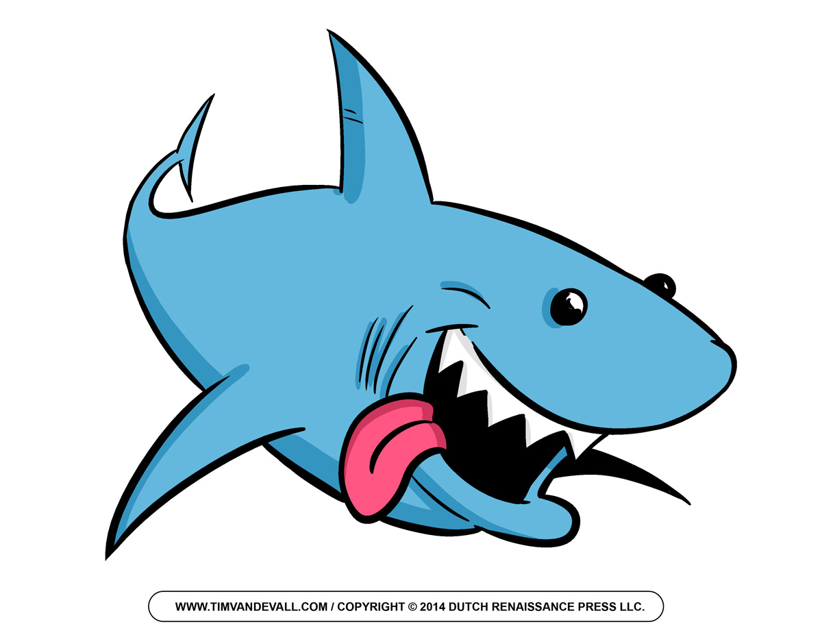 Shark fin showing post clip art 2