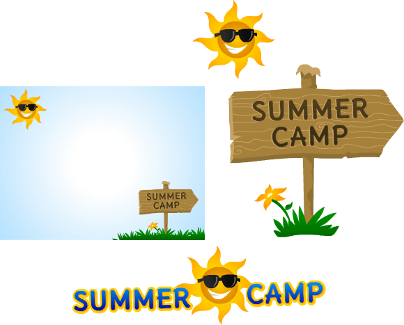 Summer school summer camp clip art
