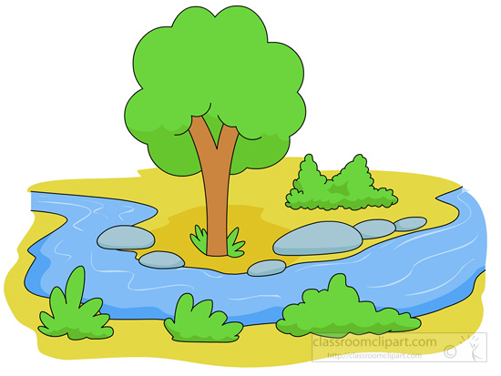 The flow of the river clipart clipground in flowing stream