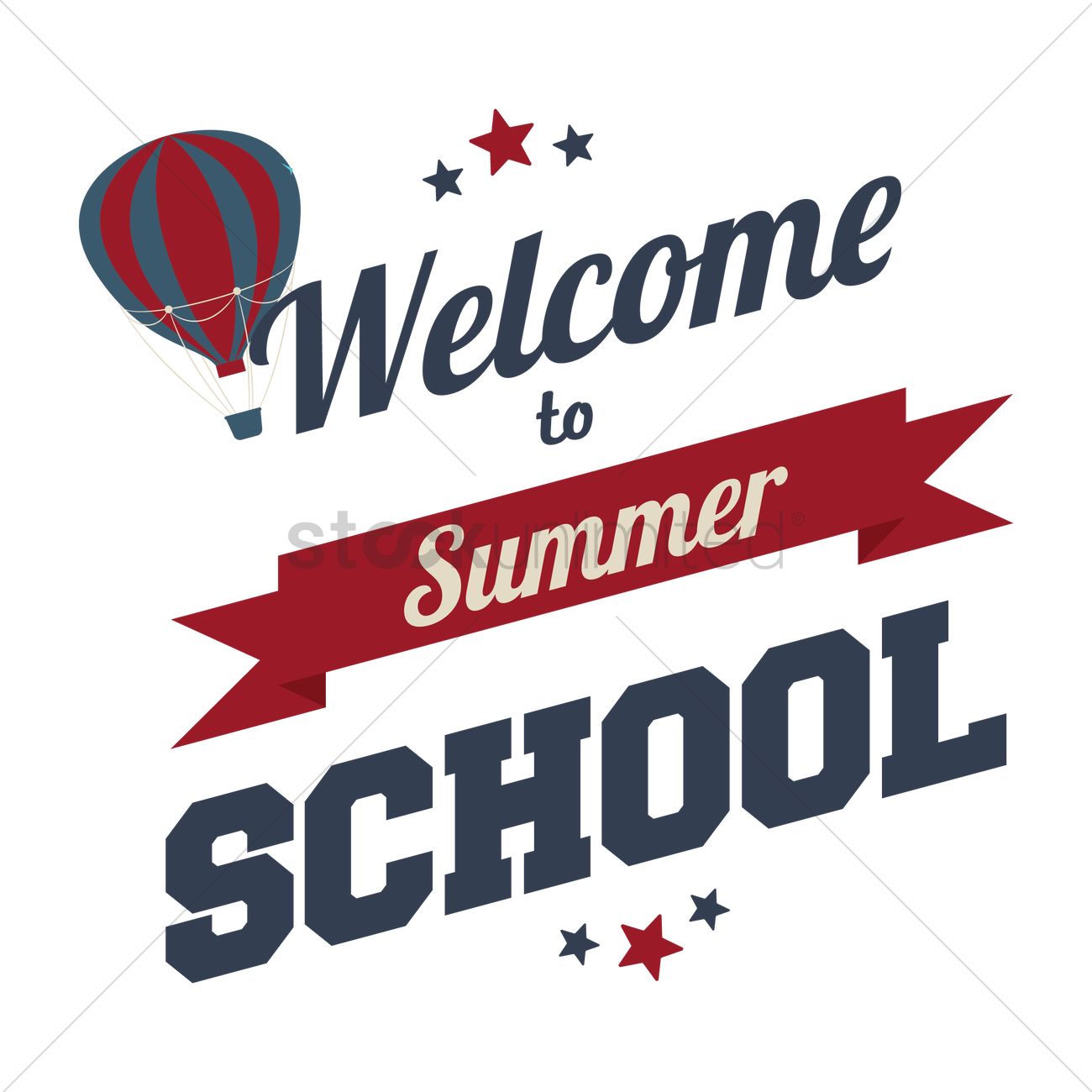 Welcome to summer school text vector image 8 stockunlimited clipart