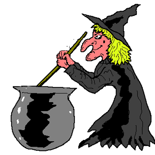 Witch cauldron clipart
