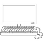 Computer black and white computer clipart black and white clipart