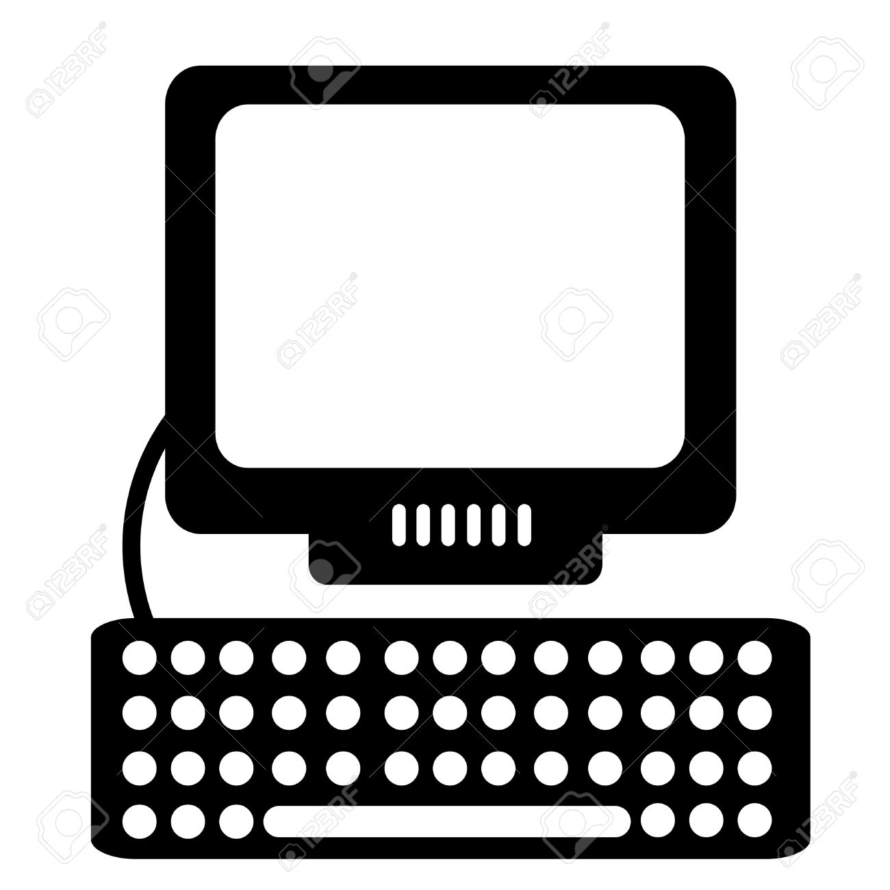 Computer  black and white computer clipart black and white free clip art images 6