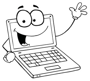 Computer  black and white computer monitor clip art black and white free