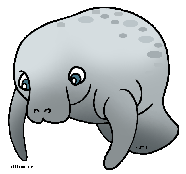 Manatee clip art free clipart images