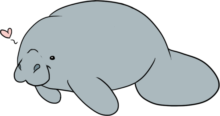 Manatee clipart free images - WikiClipArt