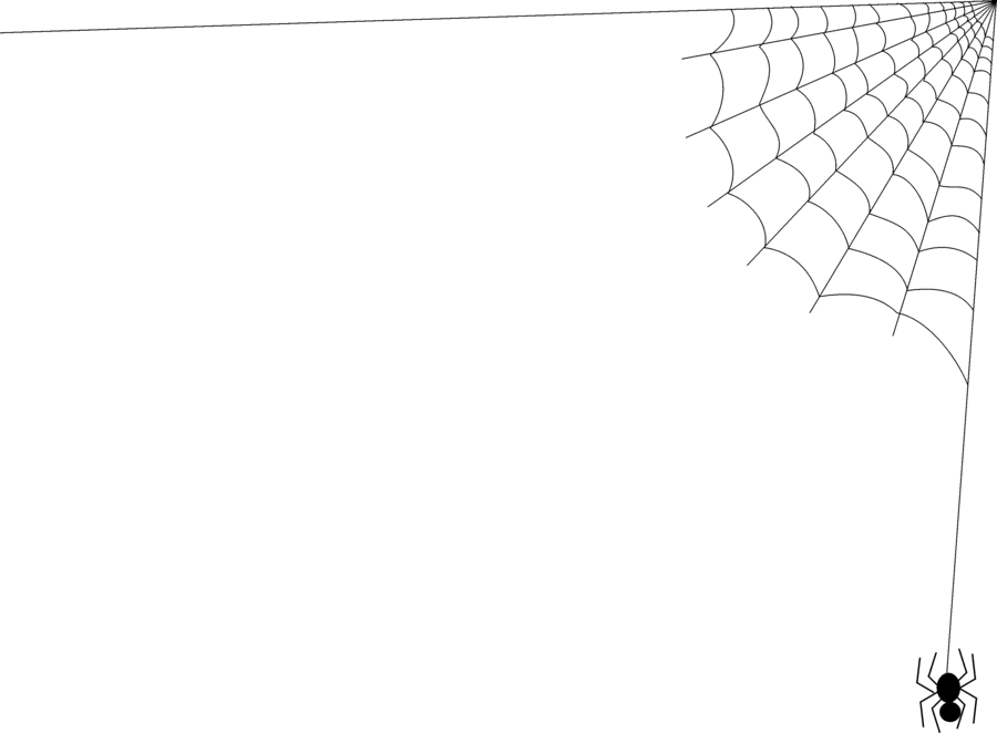 Spider web border clipart etc