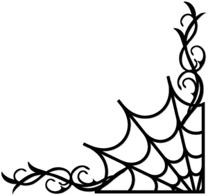 Spider web border think 'in love with this shape from the silhouette