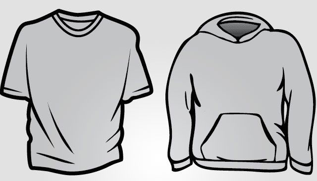 Sweatshirt free download shirt template hoodie and basic clipart
