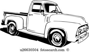 Truck  black and white old chevy truck clipart clipground